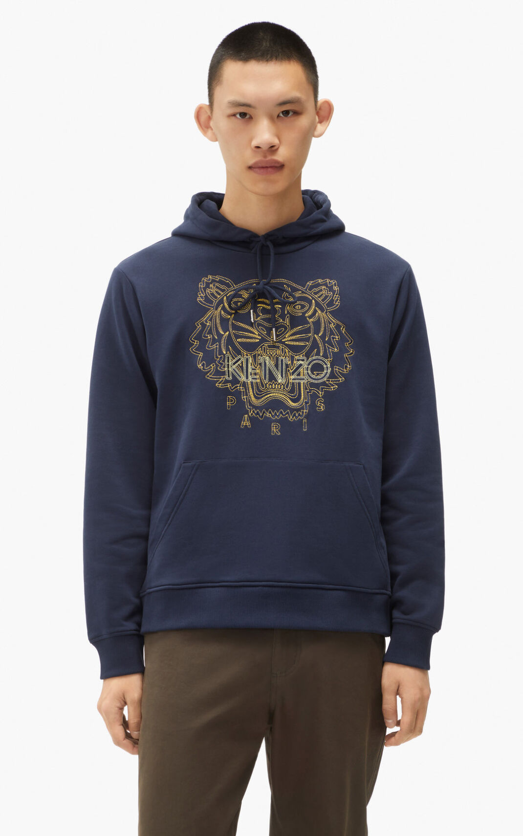 Sweat A Capuche Kenzo Homme Tiger Bleu Marine Bleu IZBVO-5160